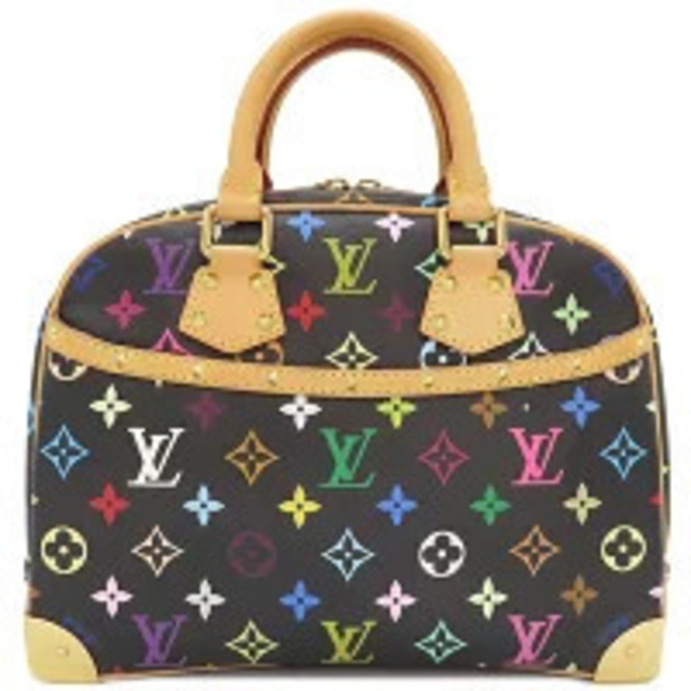 Louis Vuitton Trouville Handbag Monogram Multicolor canvas Noir Black